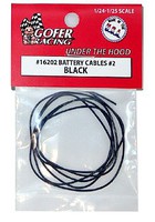 Gofer-Racing Battery Cables Black Plastic Model Vehicle Accessory 1/24-1/25 Scale #16202