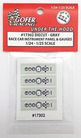 Gray Race Car Guages Diecut
