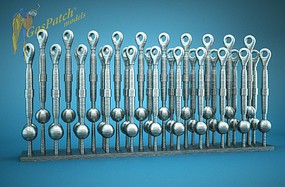 Gas-Patch 1/48 Metal Turnbuckles Albatros Type (30) Gas-Patch 1/48 Metal Turnbuckles Albatros Type (30)