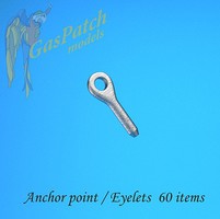 Gas-Patch 1/48 Metal Anchor Points/Eyelets (60) Gas-Patch 1/48 Metal Anchor Points/Eyelets (60)