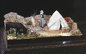 G-R-S Prospectors Camp w/Fire - HO-Scale