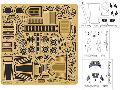 GREEN STRAWBERRY 2917 1/72 T-65 X-WING FIGHTER Star Wars Photo Etch Detail Set 