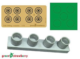 Green-Strawberry 1/72 Star Wars T65 X-Wing Fighter Nozzles Detail Set for BAN (Mask, Photo-Etch & Resin) Green-Strawberry 1/72 Star Wars T65 X-Wing Fighter Nozzles Detail Set for BAN (Mask, Photo-Etch & Resin)