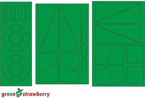 Green-Strawberry 1/72 Star Wars Tie Interceptor Mask for BAN Green-Strawberry 1/72 Star Wars Tie Interceptor Mask for BAN