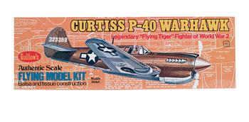 Guillows 16-1/2 Wingspan P40 Warhawk Kit