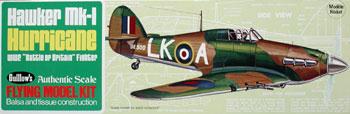 Guillows 16-1/2 Wingspan Hawker Hurricane Kit