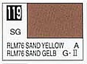 Gunze-Sangyo Solvent-Based Semi-Gloss Sandy Yellow RLM76 10ml Bottle Hobby and Model Enamel Paint #119