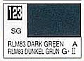 Gunze-Sangyo Solvent-Based Semi-Gloss Dark Green RLM83 10ml Bottle Hobby and Model Enamel Paint #123
