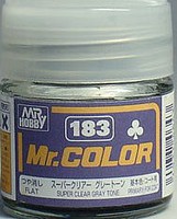 (bulk of 6) Solvent-Based Semi-Gloss Super Gray Tone 10ml Bottle Hobby and Model Enamel Paint #183