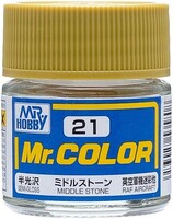 (bulk of 6) Solvent-Based Acrylic Semi-Gloss Middle Stone 10ml Bottle (6/Bx)