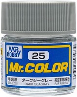 (bulk of 6) Solvent-Based Acrylic Semi-Gloss Dark Sea Gray 10ml Bottle (6/Bx)