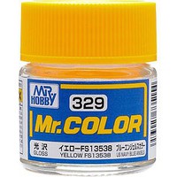Gunze-Sangyo Solvent-Based Gloss Yellow FS13538 10ml Bottle Hobby and Model Enamel Paint #329
