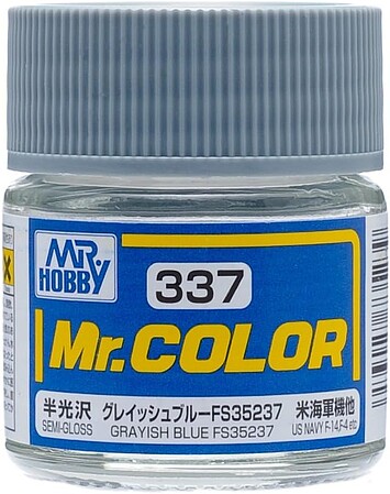 Gunze-Sangyo Solvent-Based Semi-Gloss Grayish Blue FS35737 10ml Hobby and Model Enamel Paint #337