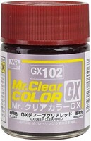 Gunze-Sangyo Clear Deep Red Gloss 18ml Bottle Hobby and Model Lacquer Paint #gx102