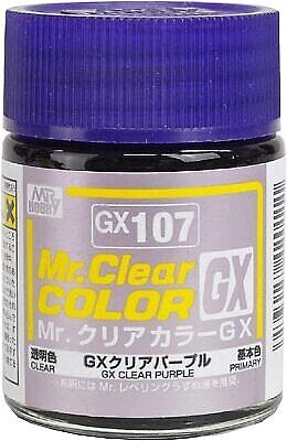 Gunze-Sangyo Clear Purple Gloss 18ml Bottle Hobby and Model Lacquer Paint #gx107