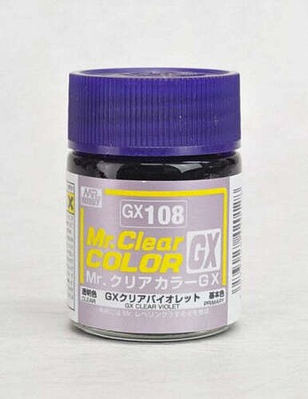 Gunze-Sangyo Clear Violet Gloss 18ml Bottle Hobby and Model Lacquer Paint #gx108