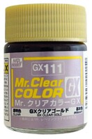 Gunze-Sangyo Clear Gold Gloss 18ml Bottle Hobby and Model Lacquer Paint #gx111