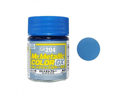 Gunze-Sangyo Metallic Blue 18ml Bottle Hobby and Model Lacquer Paint #gx204