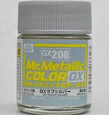 Gunze-Sangyo Metallic Rough Silver 18ml Bottle Hobby and Model Lacquer Paint #gx208