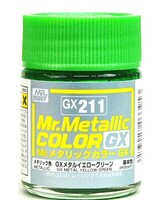 Gunze-Sangyo Metallic Yellow Green 18ml Bottle Hobby and Model Lacquer Paint #gx211