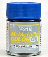 Gunze-Sangyo Metallic Dark Blue 18ml Bottle Hobby and Model Lacquer Paint #gx216