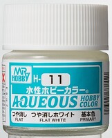 Gunze-Sangyo Aqueous Flat White 10ml Bottle Hobby and Plastic Model Model Acrylic Paint #h11