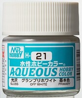 Gunze-Sangyo Aqueous Gloss Off White 10ml Bottle Hobby and Plastic Model Acrylic Paint #h21