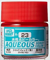Gunze-Sangyo Aqueous Gloss Shine Red 10ml Bottle Hobby and Plastic Model Acrylic Paint #h23
