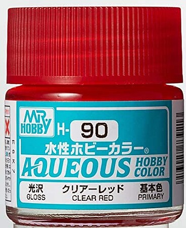 Gunze-Sangyo Aqueous Gloss Clear Red 10ml Bottle Hobby and Plastic Model Acrylic Paint #h90