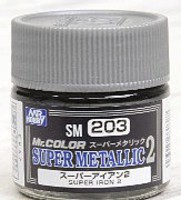 Gunze-Sangyo Super Metallic 2 Iron Lacquer 10ml Bottle Hobby and Model Lacquer Paint #sm203