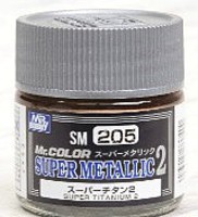 Gunze-Sangyo Super Metallic 2 Titanium Lacquer 10ml Bottle Hobby and Model Lacquer Paint #sm205