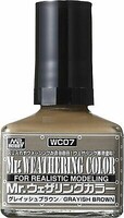 Gunze-Sangyo Mr Weathering Color Grayish Brown 40ml Bottle Hobby and Model Paint Supply #wc07