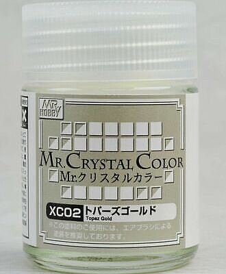 Gunze-Sangyo Mr. Crystal Color Topaz Gold 18ml Bottle Hobby and Plastic Model Lacquer Paint #xc02