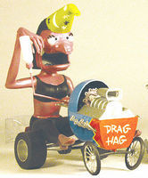 Hawk-Models Weird-Oh's Figure Drag Hag Bonny, Blastin' Babe Plastic Model Figure Kit #16003 Hawk-Models Weird-Oh's Figure Drag Hag Bonny, Blastin' Babe Plastic Model Figure Kit #16003
