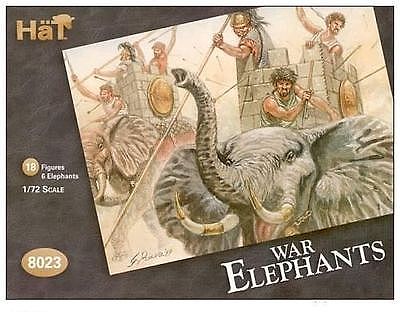 Hat Carthaginian War Elephants 1/72 Scale Plastic Model Military Figure #8023