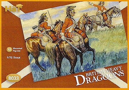 Hat British Dragoons Plastic Model Military Figure Set 1/72 Scale #8033