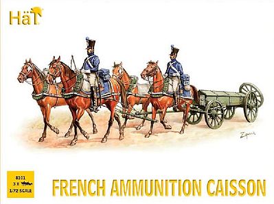 Hat French Ammunition Caisson Plastic Model Military Figure Set 1/72 Scale #8101
