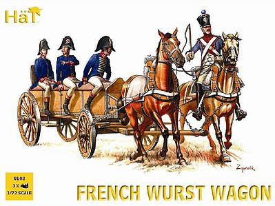 Hat Napoleonic Wurst Wagon Plastic Model Military Figure Set 1/72 Scale #8102