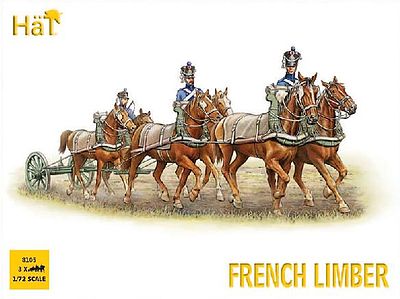 Hat French 6 Horse Limber Plastic Model Military Figure Kit 1/72 Scale #8105