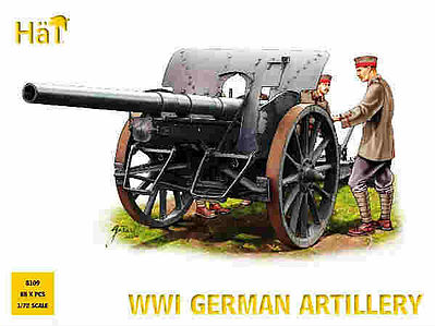 Hat WWI German Artillery Plastic Model Weapon Kit 1/72 Scale #8109