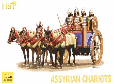 Hat Assyrian Chariots Plastic Model Military Figure Set 1/72 Scale #8124