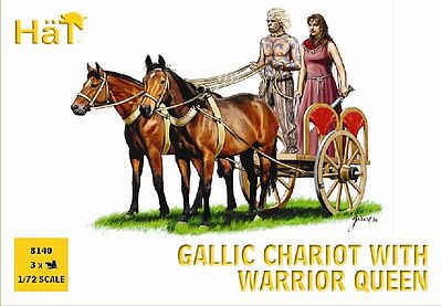 Hat Celtic Chariot with Queen Plastic Model Military Vehicle Kit 1/72 Scale #8140