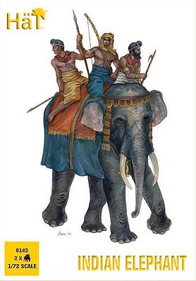Hat Indian Elephant Plastic Model Military Figure Set 1/72 Scale #8142