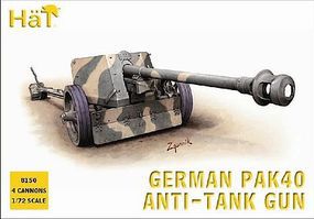 WWII Germans Pak40 Plastic Model Weapon Kit 1/72 Scale #8150