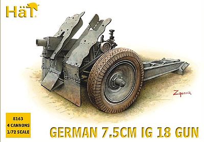 Hat WW-II Germans 75M IG18 Plastic Model Military Figure 1/72 Scale #8163