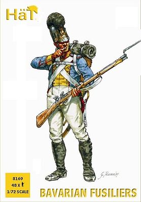 Hat Napoleonic Bavarian Fusiliers Plastic Model Military Figure Set 1/72 Scale #8169