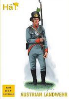 Hat Austrian Landwehr Plastic Model Military Figure Set 1/72 Scale #8233