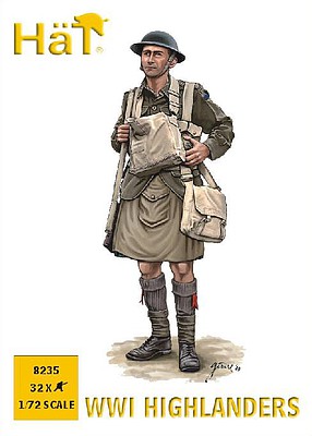 Hat WWI Highlanders Plastic Model Military Figure Set 1/72 Scale #8235