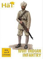 Hat WWI Indian Infantry Plastic Model Military Figure Set 1/72 Scale #8236