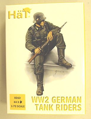 Hat German Tank Riders Plastic Model Military Figure Set 1/72 Scale #8262